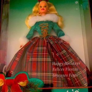 Limited edition happy holidays gala Barbie. New in box!